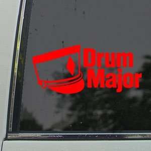  Drum Major Red Decal Truck Bumper Window Vinyl Red Sticker 
