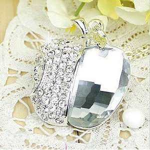  Crystal Apple Jewelry USB Flash Drive with Necklace4GB 