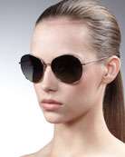   peoples blondell round aviator sunglasses nms12 d07br highlights