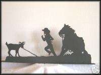GOAT TYING Rodeo Western Horse Metal Art Silhouettes!  