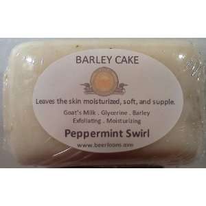  Barley Cake Soap Peppermint Swirl