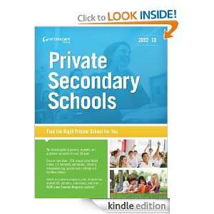 Private Secondary Schools 2012 13: Petersons:  Kindle 