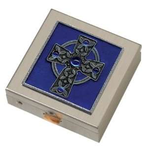  Blue Celtic Cross Small Pill Box