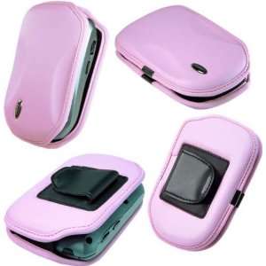 PINK Cellet Premium Pouch with Rotating Belt Clip for Blackberry 7510 