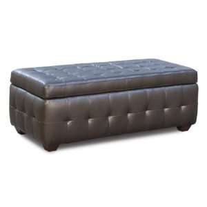  Diamond Sofa Bonded Leather Tufted Storage Trunk: Home 