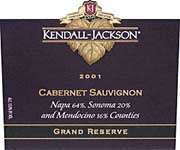 Kendall Jackson Grand Reserve Cabernet Sauvignon 2001 