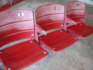 Row of 4 Red Free Standing (Cincinnati Reds) Riverfront/Cinergy Field 