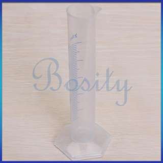  Clear Plastic Graduated Cylinder Measure in 0.5 milliliters f Lab Test