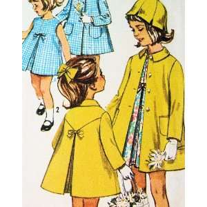   Coat Hat Vintage 1960s Sewing Pattern Girls 3se Simplicity Co Books