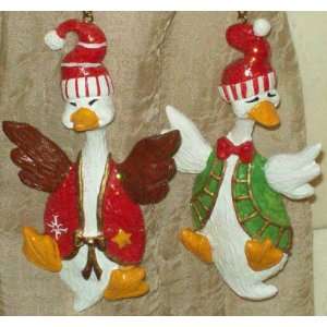  Angel Duck Christmas Ornaments   Set of 2