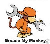 FUNNY GREASE MY MONKEY STICKER   RARE Decal  