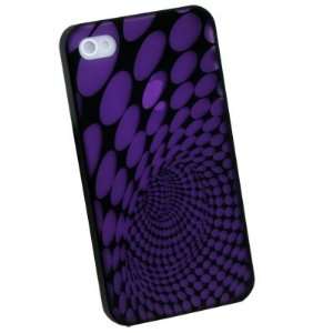  Laser Ripple Plastic Case back Cover for iPhone 4S Purple 
