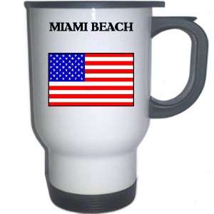  US Flag   Miami Beach, Florida (FL) White Stainless Steel 