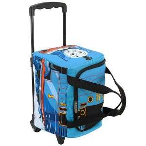   12 Rolling Blue Train Shaped Duffle Bag with Handle Toys & Games