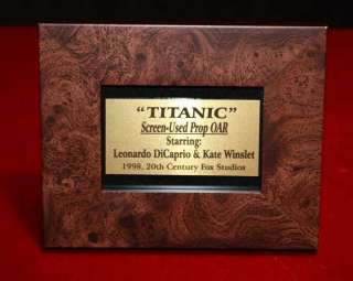 TITANIC screen used OAR Movie PROP, Signed POSTER, BOOK, UACC, COA 