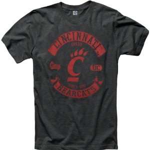  Cincinnati Bearcats Heathered Black Rockers Ring Spun T 