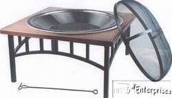 Outdoor patio camping copper finish fire pit table NEW  