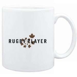  Mug White  Rugby Player   Maple leaves  Sports Sports 