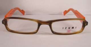 IZUMI WOMEN eyewear Eyeglass Frame 92 BROWN ORANGE  
