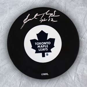  ERROL THOMPSON Toronto Maple Leafs SIGNED Hockey Puck 
