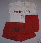 Aeropostale XXS/XS Monkey I Love Trouble PJ Short Set w