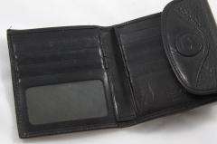   Dooney & Bourke Black All Weather Leather Wallet Billfold  