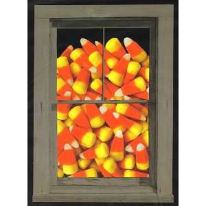  Candy Corn Jamboree Translucent Halloween Window Poster 