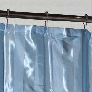  Satin Stripe Polyester Shower Curtain   Blue   72 x 72 
