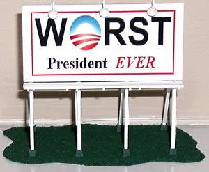 Obama Billboard Worst President Ever HO Scale  