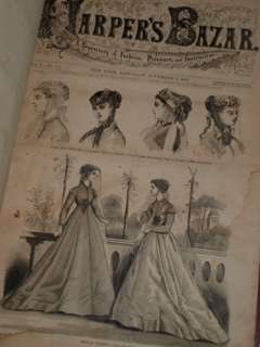 HARPERS BAZAR Volume I 1867  1868 43 ISSUES Large Book  