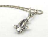Sterling Silver KOI FISH PENDANT Necklace w Chain NEW A Marty Magic 