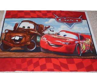 Disney Cars Lightning McQueen Mater Quilt Panel Fabric  