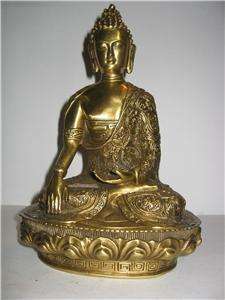 Bronze Large Sitting Buddha on lotus Statue Buddhism  