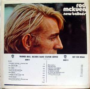 ROD MCKUEN new ballads LP WLP 1970 WS 1837 VG  