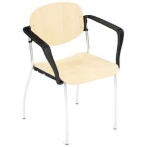   Wood Guest Visitor Side Dining Chair with Arms: Home & Kitchen