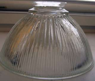 VINTAGE GLASS LAMP SHADE PART CLEAR 4 EMBOSSED HEAVY  
