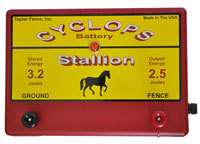 CYCLOPS STALLION 2.5 JOULE, 25 MILE, ELECTRIC FENCE CHARGER 