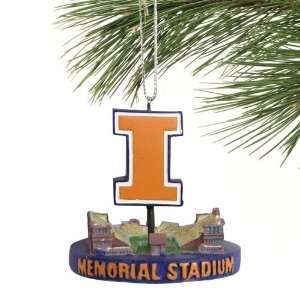   Illinois Fighting Illini Stadium Holiday Ornament