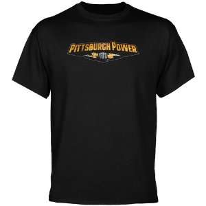 Pittsburgh Power Black Distressed Logo Vintage T shirt:  