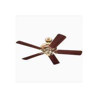 Monte Carlo 5LCR52PB Light Cast Ceiling Fan Polished Brass Finish with 