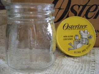 Vintage Osterizer Glass Mini Blend Storage Jars~MIB~  