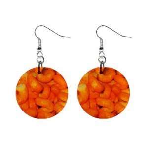  New Cheese Curls Dangle Earrings Jewelry 1 Button Round 