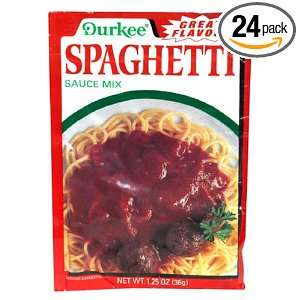 Durkee Spaghetti Sauce Mix, 1.25 Ounce Packets (Pack of 24)  