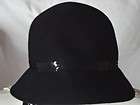 NWT AUGUST ACCESSORIES Womens Black Felt Cloche Hat Sequins 100% Wool