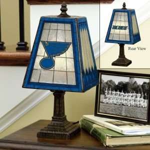  ST. LOUIS BLUES 14 IN ART GLASS TABLE LAMP: Home 