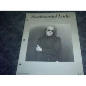  BOB Welch Sheet Music Sentimental Lady BOB WELCH Books