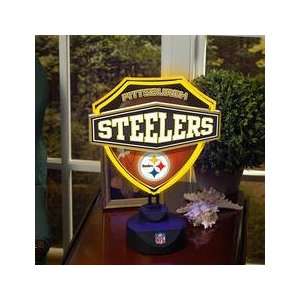 Memory Company Pittsburgh Steelers Neon Shield Table Lamp 