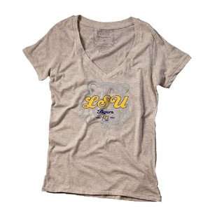  LSU Tigers Louisiana State Womens V Neck T Shirt: Sports 