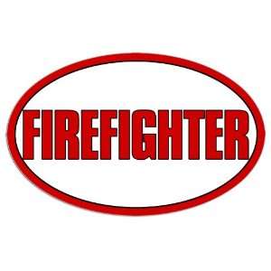 Oval Firefighter (fireman) Sticker 