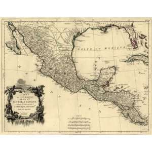  1776 1784 map New Spain, Mexico, Gulf of